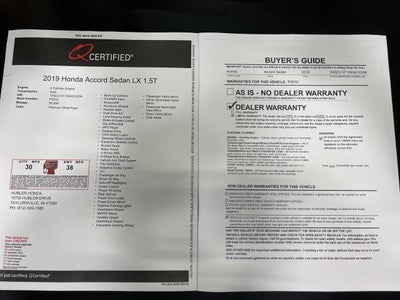 2019 Honda Accord Sedan LX 1.5T