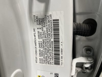 2019 Honda Accord Sedan LX 1.5T