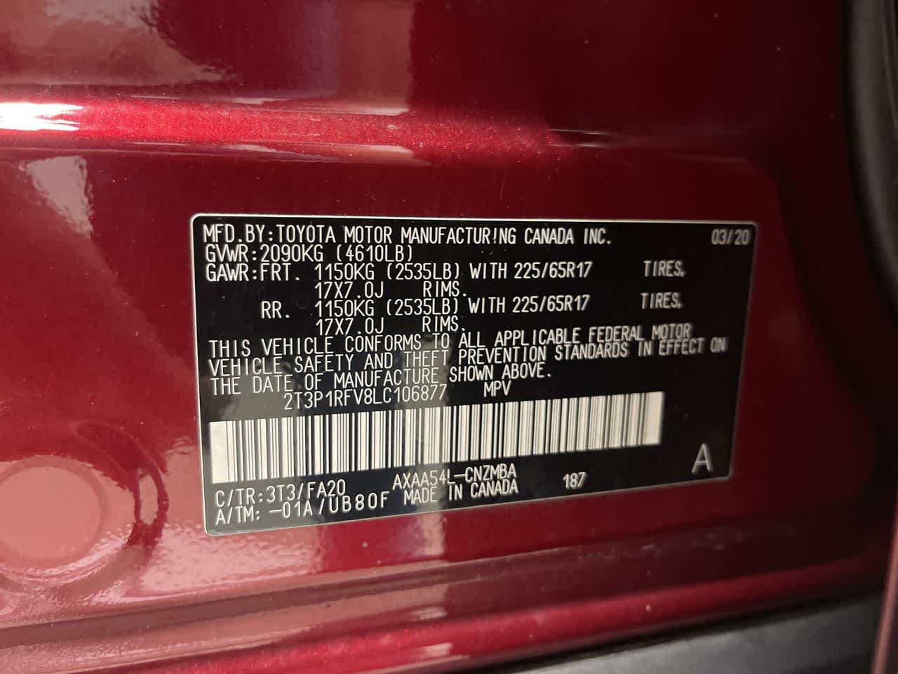 2020 Toyota RAV4 XLE