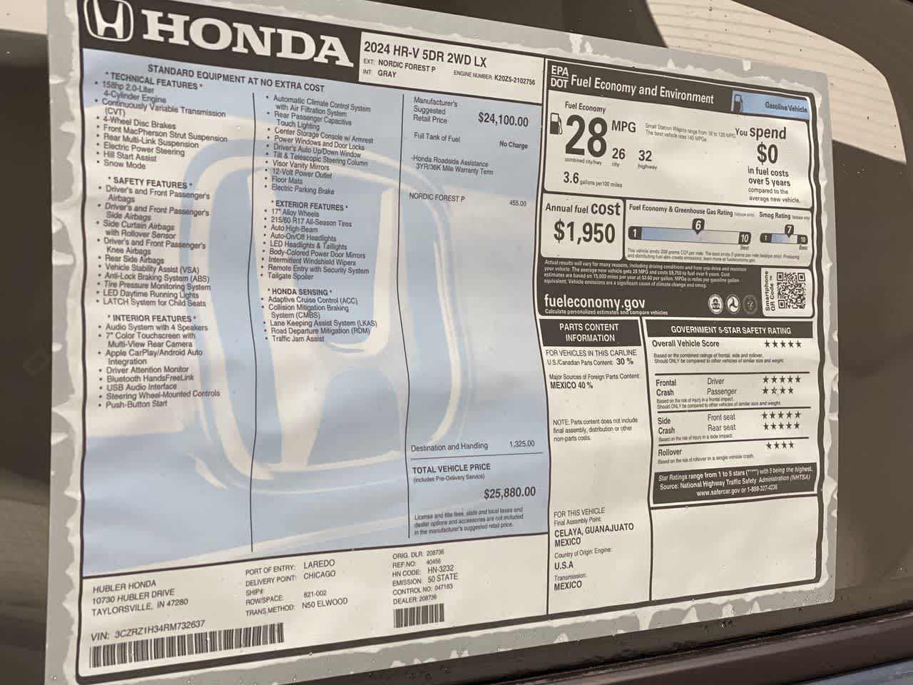 2024 Honda HR-V LX