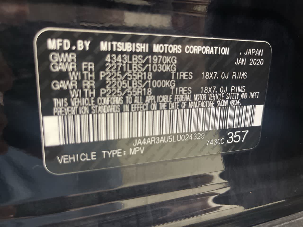 2020 Mitsubishi Outlander Sport SE 2.0